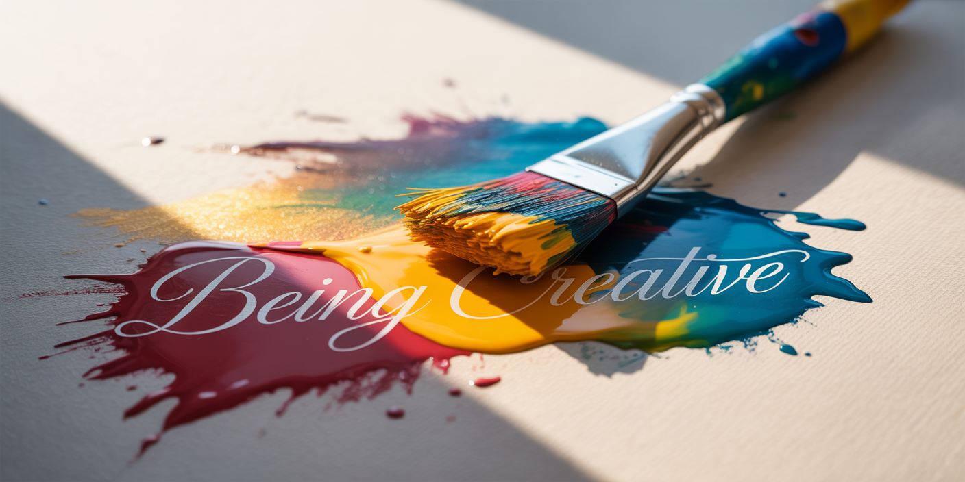 Creative writer's daily workspace showing intentional creative life building